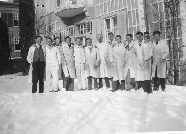 Hans Tanner (zweiter von links), Malermeisterschule Chur