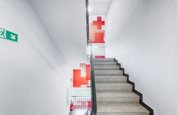Treppenhaus Rotes Kreuz, Wabern (innere Malerarbeiten)